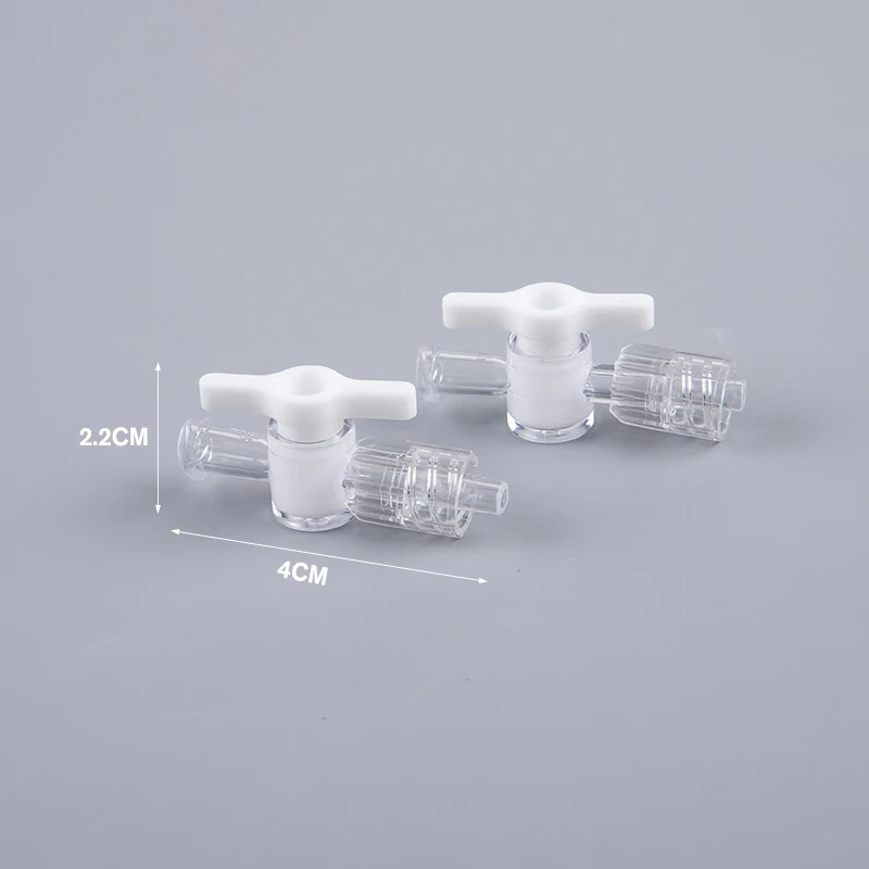 5Pcs/set 2 Ways Stopcock With Luer Lock Connection PC Ozone Resistant Material