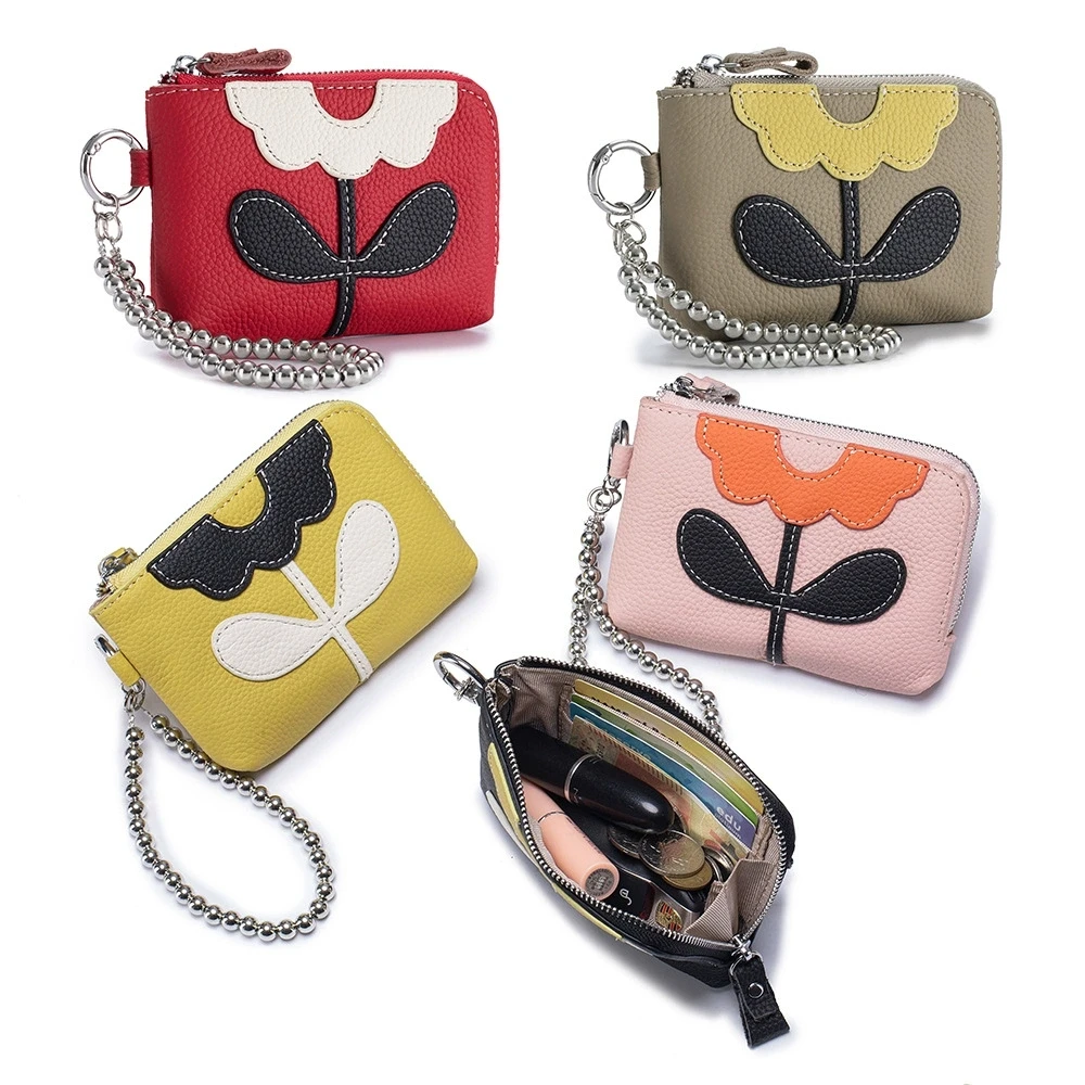 New Fashionable Genuine Leather Creative Bracelet Coin Purse Portable Ladies Coin Bag Top Layer Cowhide Multi-Functional Wallet