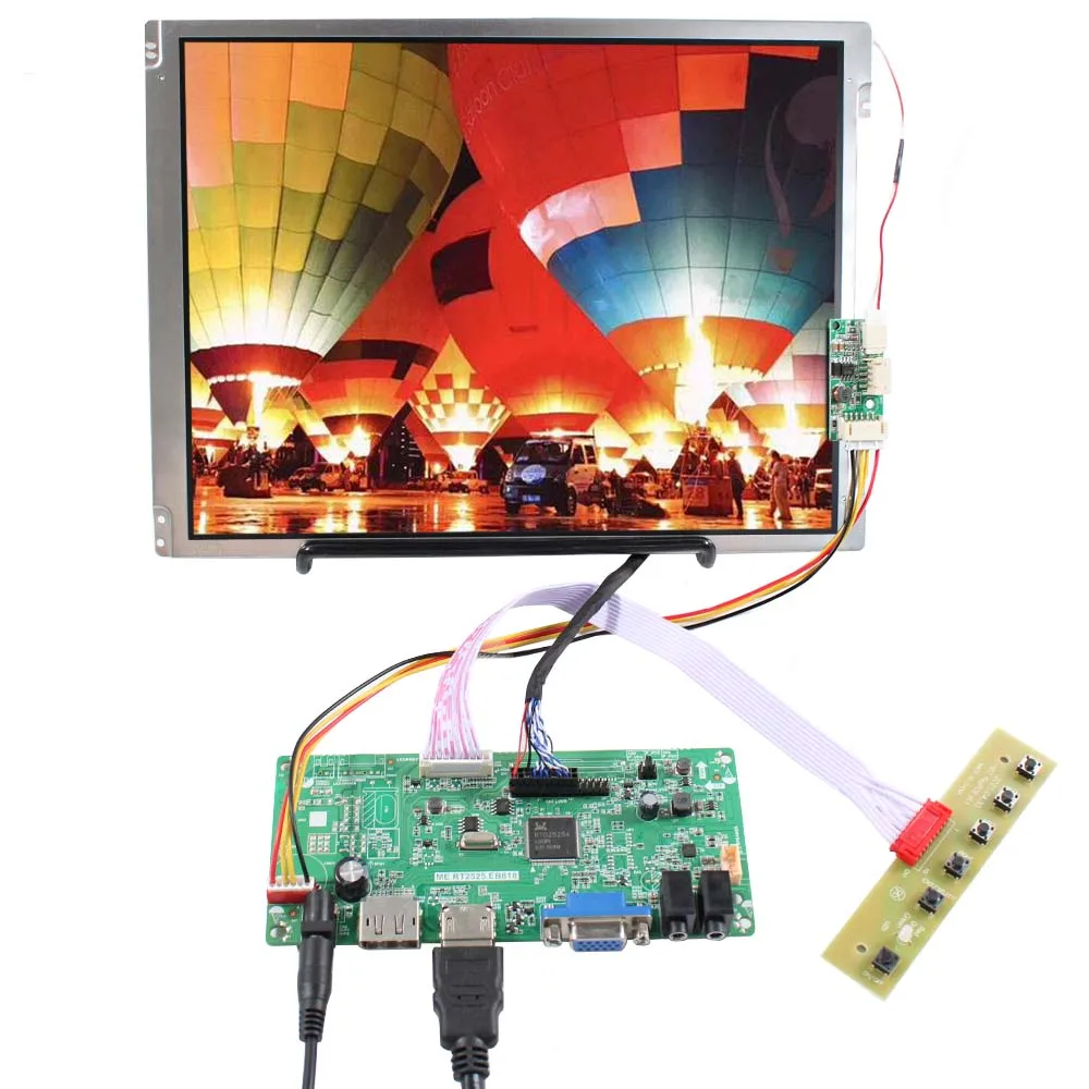 

H DMI DP VGA LCD Controller Board With 10.4 in 800x600 500nit LCD Screen