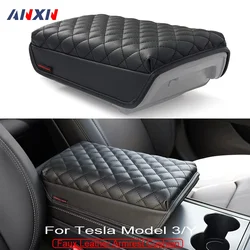 Per Tesla Model Y 3 Highland Console Cover Cuscino bracciolo Accessori protettivi per console centrale in ecopelle resistente ai graffi