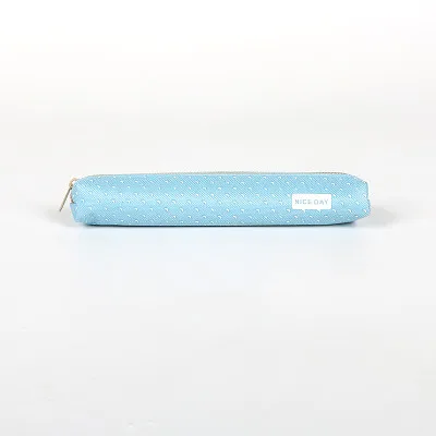 1 Pcs New Cute Candy Color Pencil Case Kawaii Dot Canvas Pen Bag Stationery Pen Pouch For Girls Gift Office School Supplies