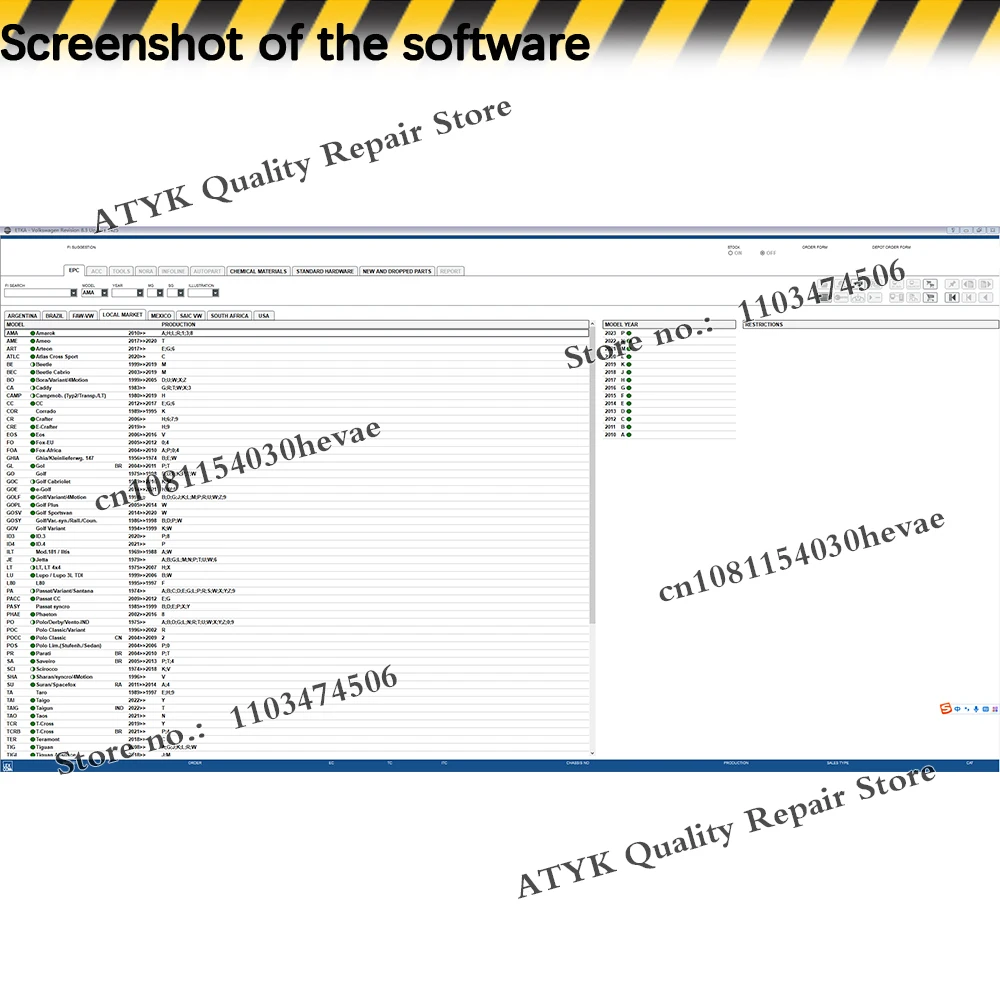 2025 حار ETKA 8.3 Win link برنامج إصلاح السيارات أدوات السيارات لمجموعة A-udi V-W المركبات الأجزاء الإلكترونية كتالوج قاعدة بيانات السيارات