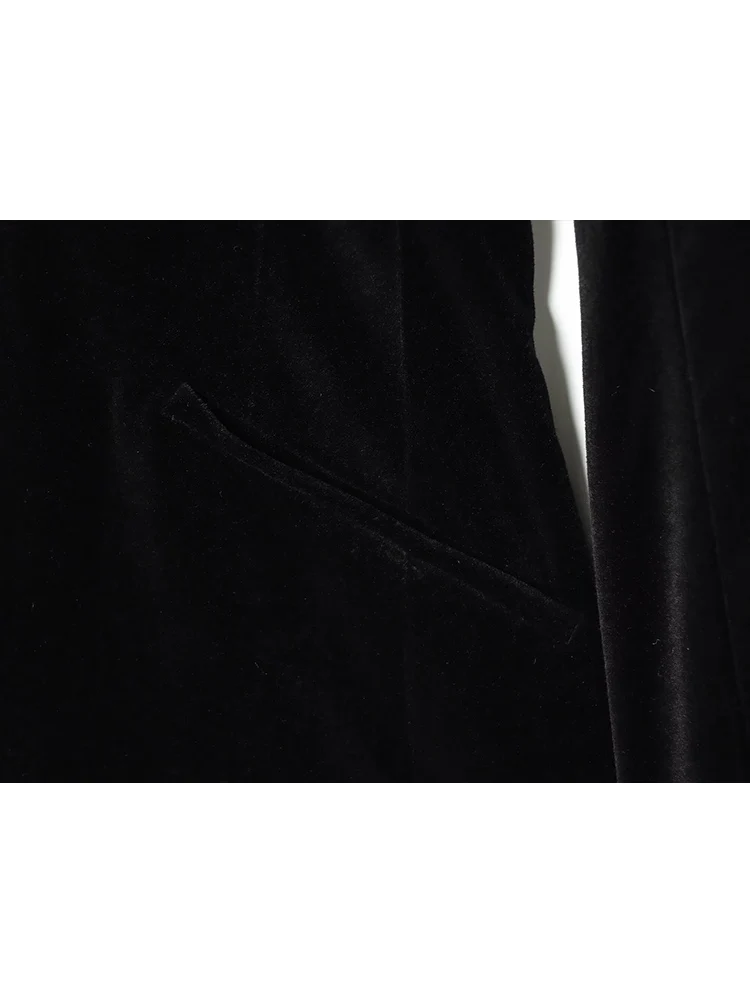    Elegancki damski kombinezon z krótkim rękawem, marynarka, dekolt w serek, dopasowany krój, długi rękaw, moda streetwear, damskie kombinezony z płaskiego aksamitu, nowość na wiosnę.