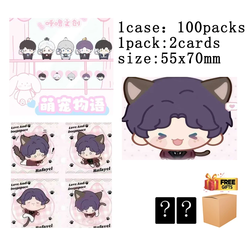 ラブ アンド ディープスペース キュート ペット スタンプ カード 55x70mm ゴールド フォイル チビ スタイル 140 デザイン コレクターズ エディション