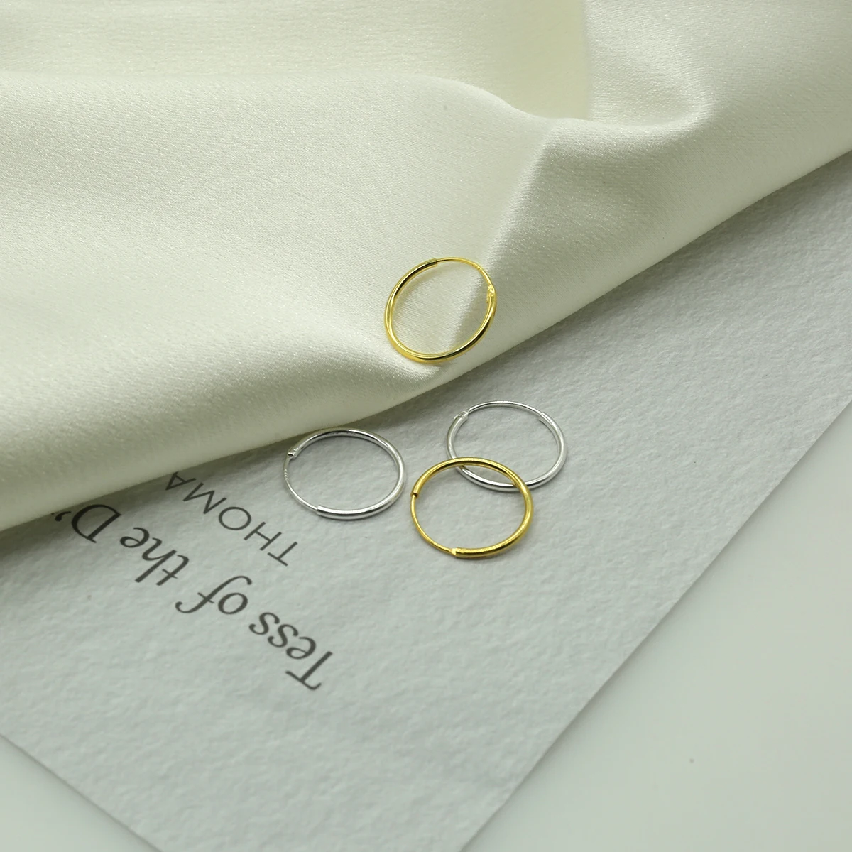 Women Sterling Silver 925 Jewelry Simple Round Size 8mm/10mm/12mm Hoop Earring Fashion Pull Button Silver Piercing Earring New