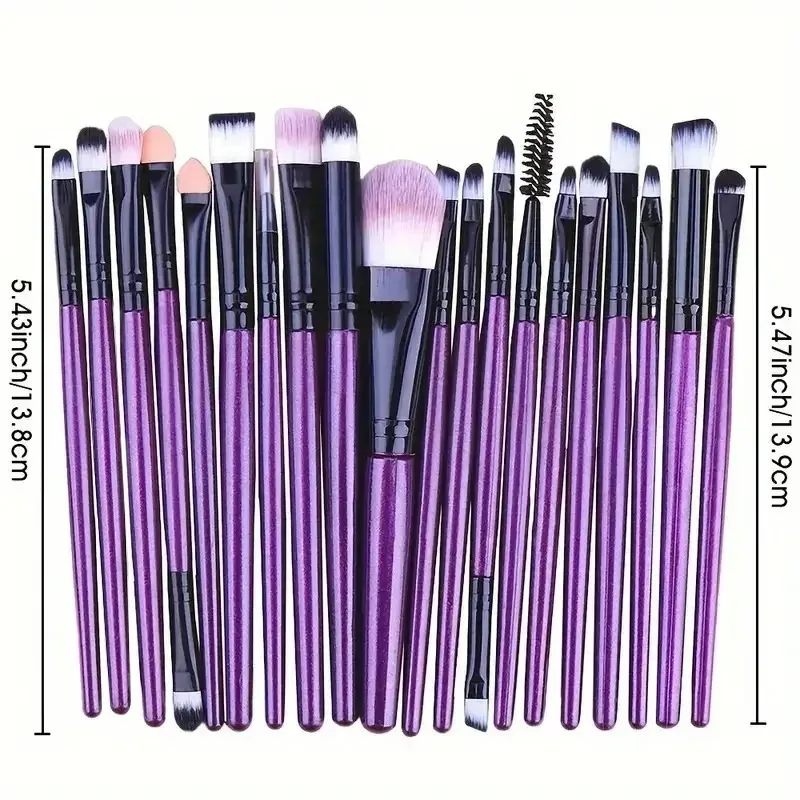 Ensemble de pinceaux de maquillage pour les yeux et les joues, eyeliner, mélange, fond de teint cosmétique, pinceaux de maquillage, 20 pièces