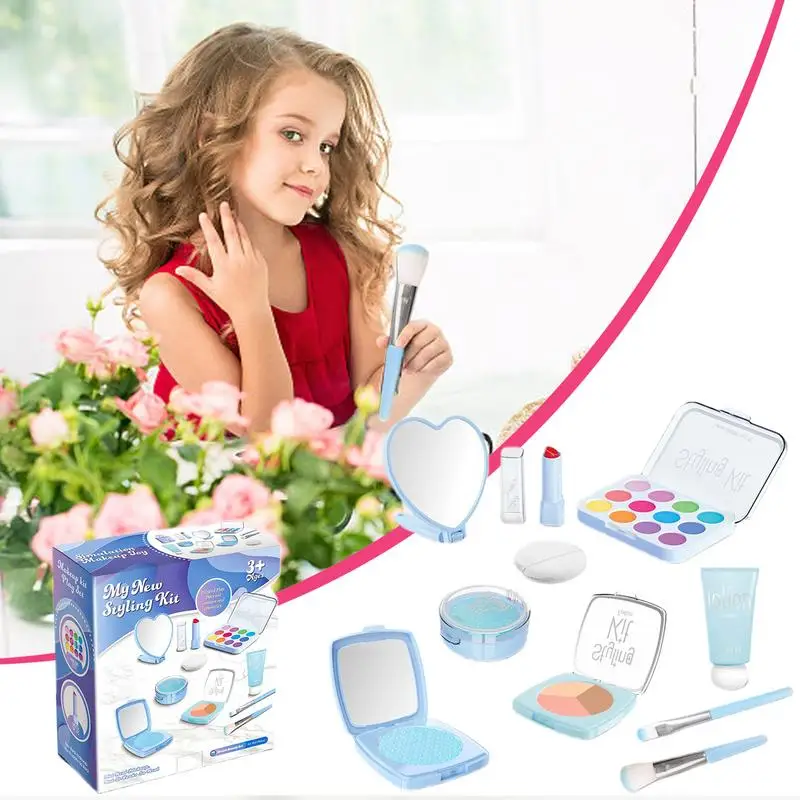 Ensembles de jouets de maquillage pour enfants, maquillage de simulation sûr pour les filles, faux ensembles de jouets cosmétiques pour enfants