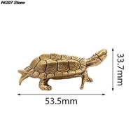 1PC Retro Brass Tortoise Statue Desktop Ornaments Solid Copper Turtle Figurines Decorative Simulation Ornament