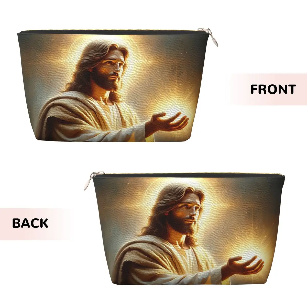 Custom Jesus Christ Makeup Bag for Women Travel Cosmetic Organizer Cute Storage Toiletry Bags