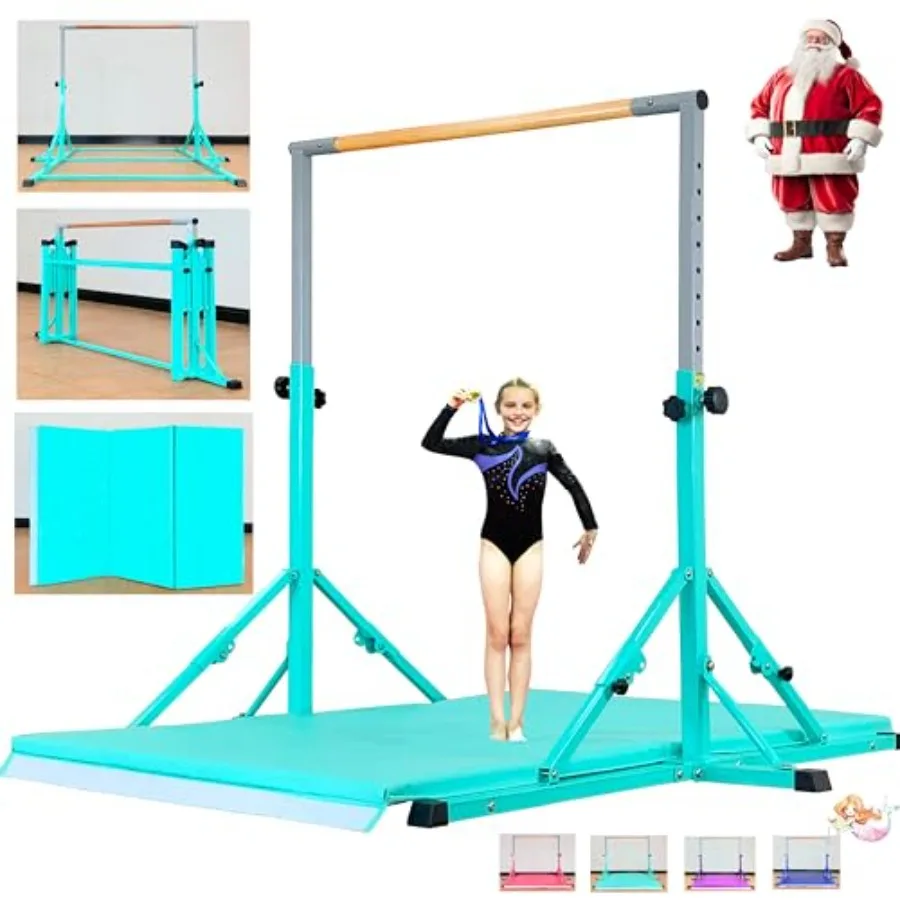 

Gymnastic Bar For Kid and Teenage of 3-25, 5Ft/8 Feet Base Length 4Feet Width 5Feet Adjust Height, Gymnastic Kip Bar For Gymnas