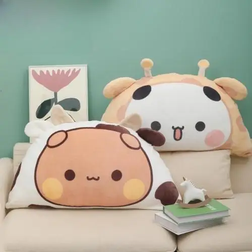 

Original Bubu Dudu Panda Bear Yier Lumbar Pillow Kawaii Cartoon Backrest Bedside Cushion Removable And Washable Waist Backre