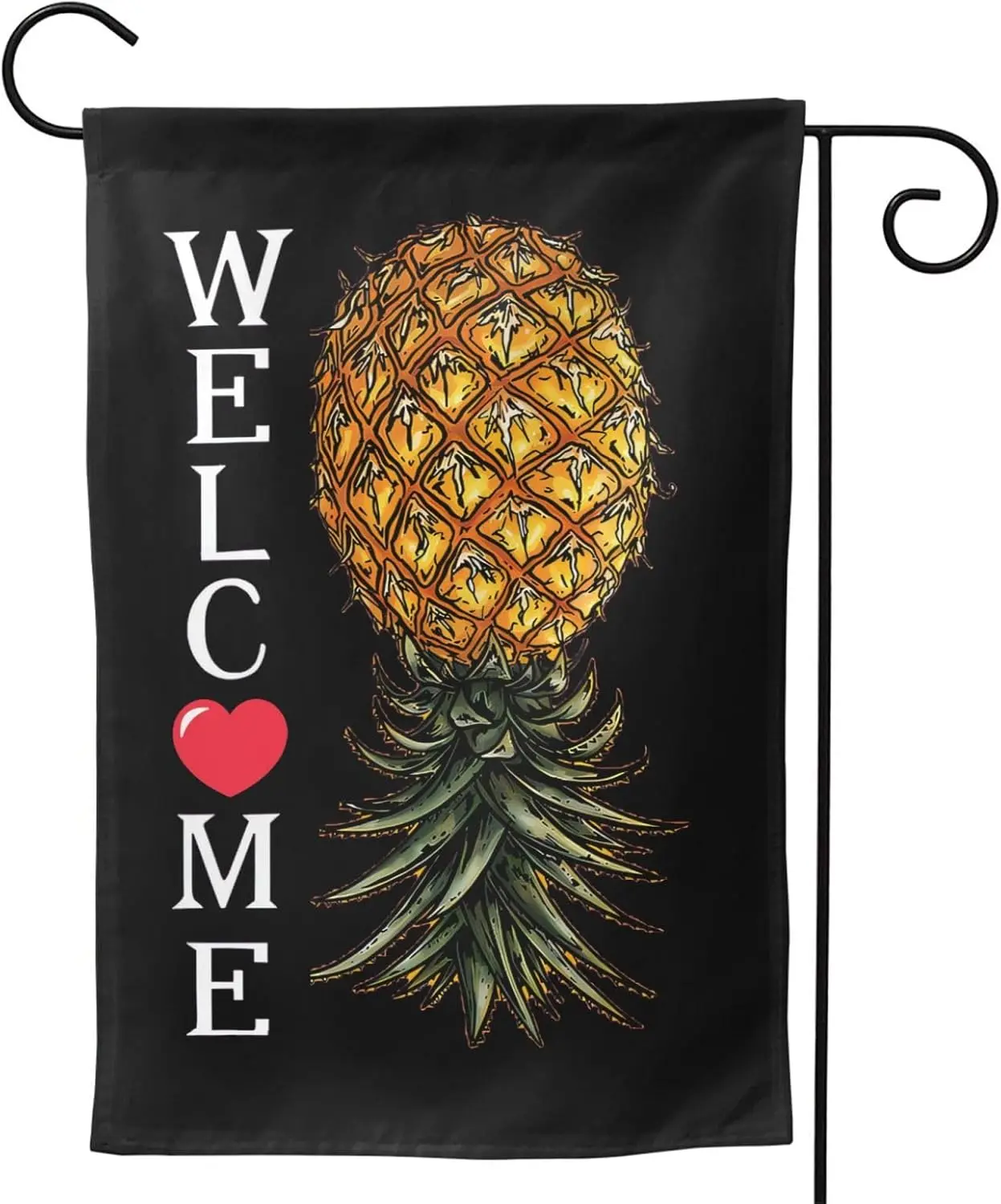 Plays Well with Others Garden Flag Upside Down Pineapple Double Sided Garden Flag Wall Hanging Yard Outdoor Decor 12x18 In jjp