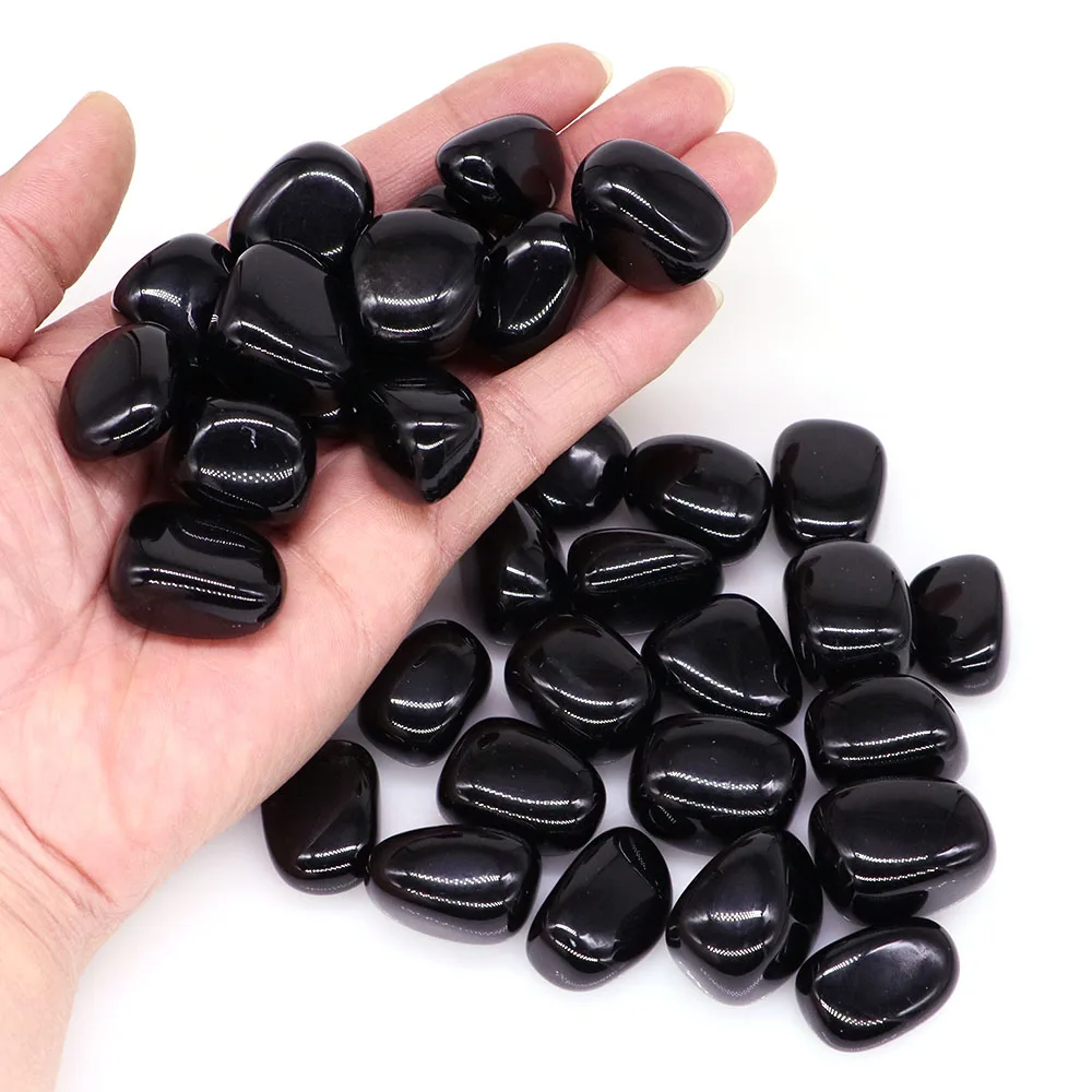 Natural Tumbled Stone Black Obsidian Reiki Healing Crystal Minerals Quartz Bulk Gemstone Home Decor Fish Tank Aquarium Specimen