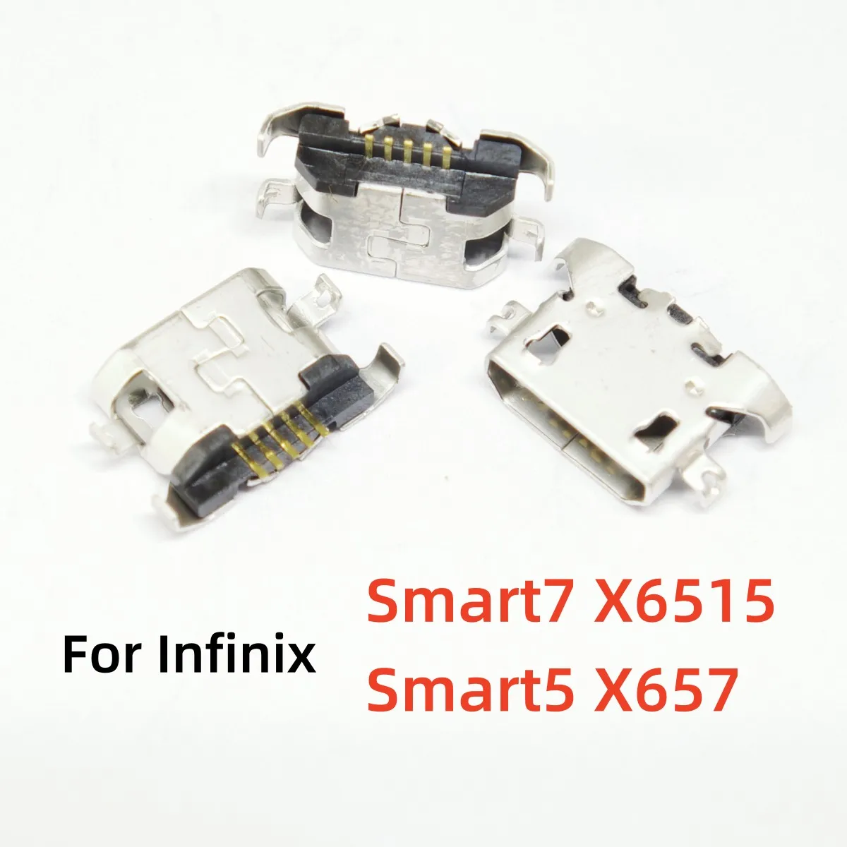 

10-100 шт. USB-разъем для зарядного устройства, порт для Infinix Smart 7 X6515/Smart 5 X657 X657B, разъем для зарядного устройства