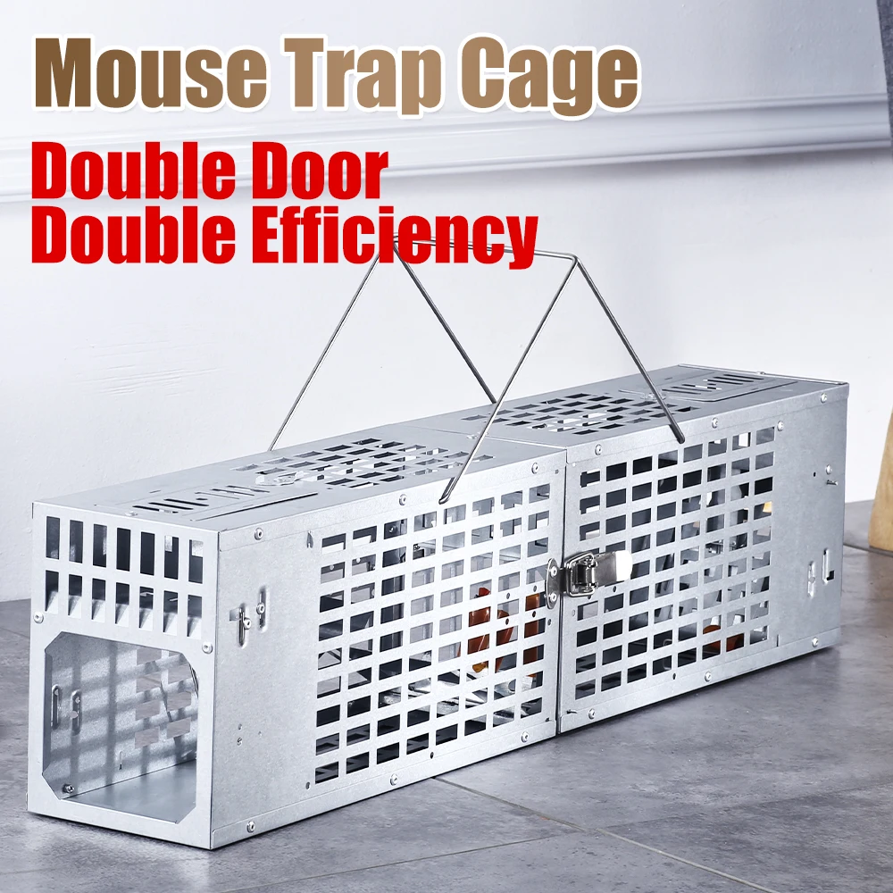

Multi-Catch Large Double-Door Mice Mouse trap Reusable, High Sensitive Catch-Pest Control