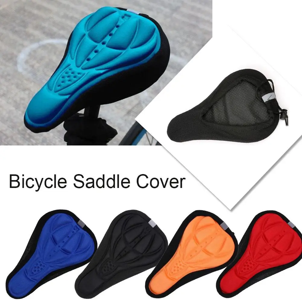 28x16cm Bicycle Saddle 3D Soft Cycling Seat Cover MTB Mountain Bike Thickene Sponge Pad Outdoor Breathable Cushion 4 Colors