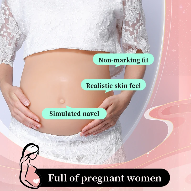 Inflatable Skinless Silicone Belly Lightweight  Fake Pregnant Belly Props Transformation  Unisex Belly Oversized Twins