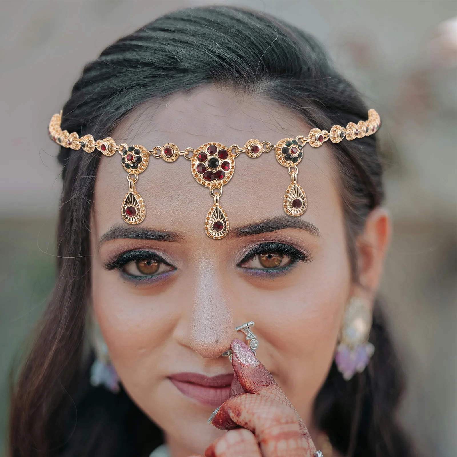 إكسسوار شعر الزفاف مطلي بالذهب كريستال عقال أنيق مجوهرات شعر العروس للنساء الزفاف العصري #5