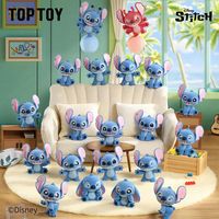 Toptoy Disney Stitch Flocking Blind Bag 5cm Kawaii Mini Beans Desk Decor Collectible Toy for Kids And Fans Mystery Gift Box