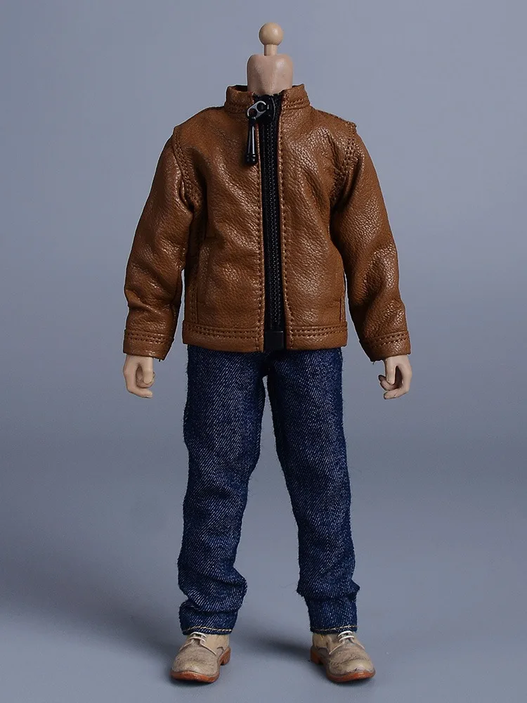 1/12 scale male dolls clothes Classic leather jacket fit 6'' action figure body model