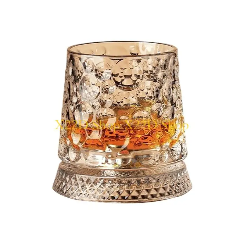

X22D элегантный вращающийся на 360 градусов хрустальный бокал для вина, чашка для питья виски, домашняя посуда для домашнего с