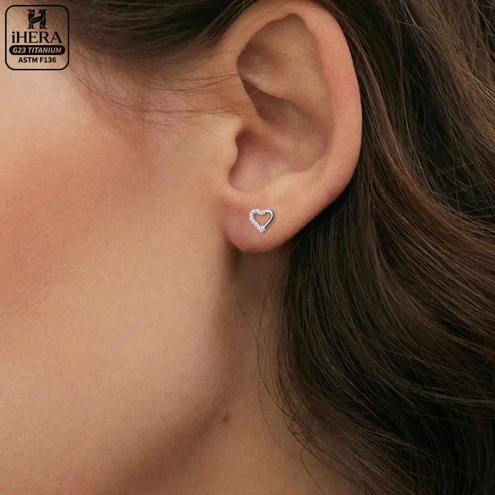 Gewindeter F136 Titan Doppelherz-Edelstein-Labret-Stud für Lippenpiercing, Ohrring, Knorpel, Tragus, Lobe, Helix, Körperschmuck, Bulk Barbells – Detail 23
