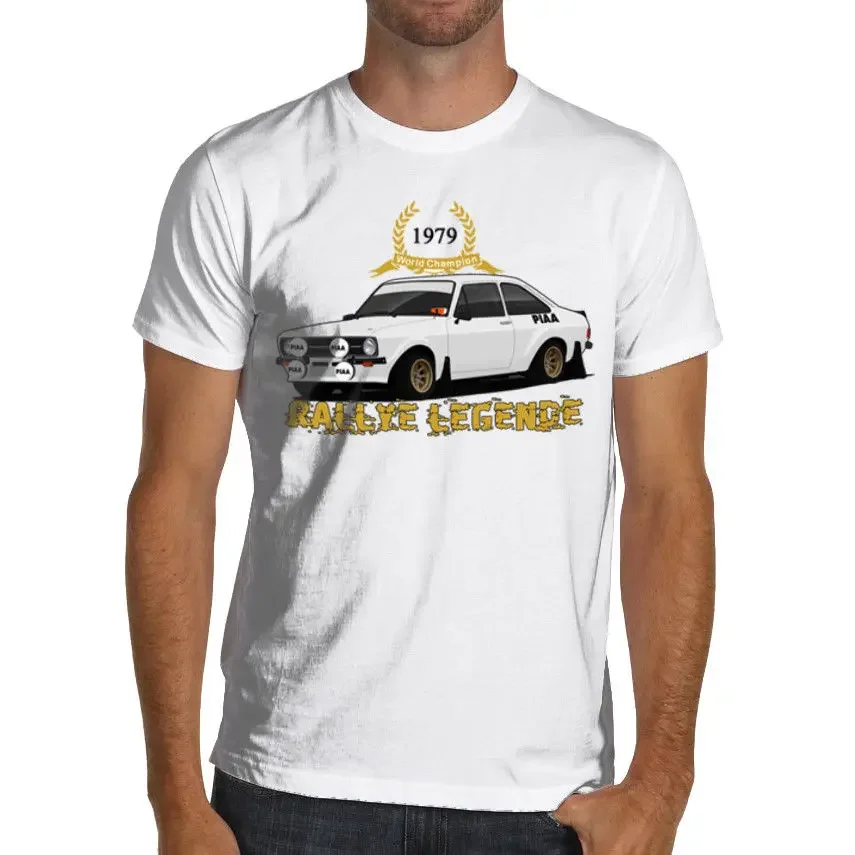 New Summer Cool T-Shirt Rallye Rally Legend American Car Fans Escort Mk2 Rs1800 Vintage Racings T Shirt Cotton Tee Shirt Unisex