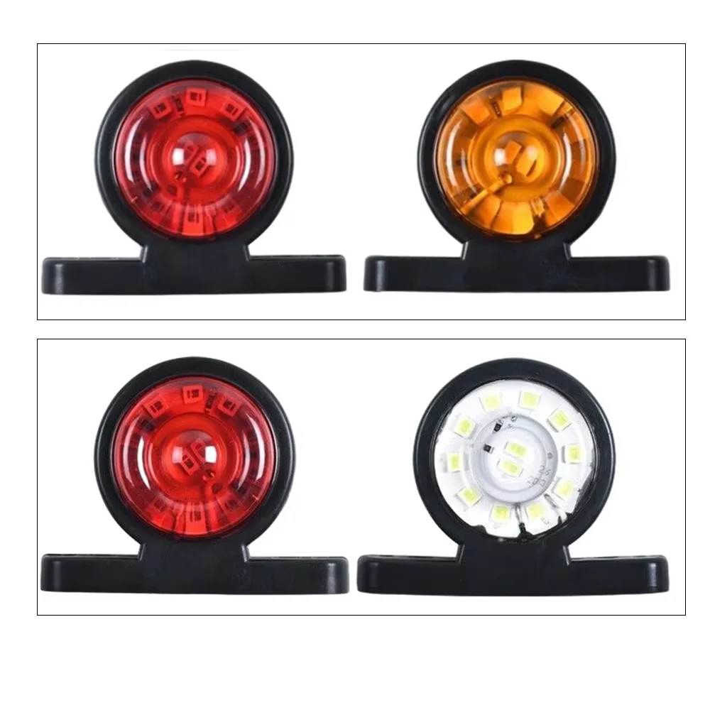 2PCS Dual Face LED Signal Indication Lamp Truck Outline Light Marker Car LED Side Light 24V Trailer Lorry Camper Van Taillight