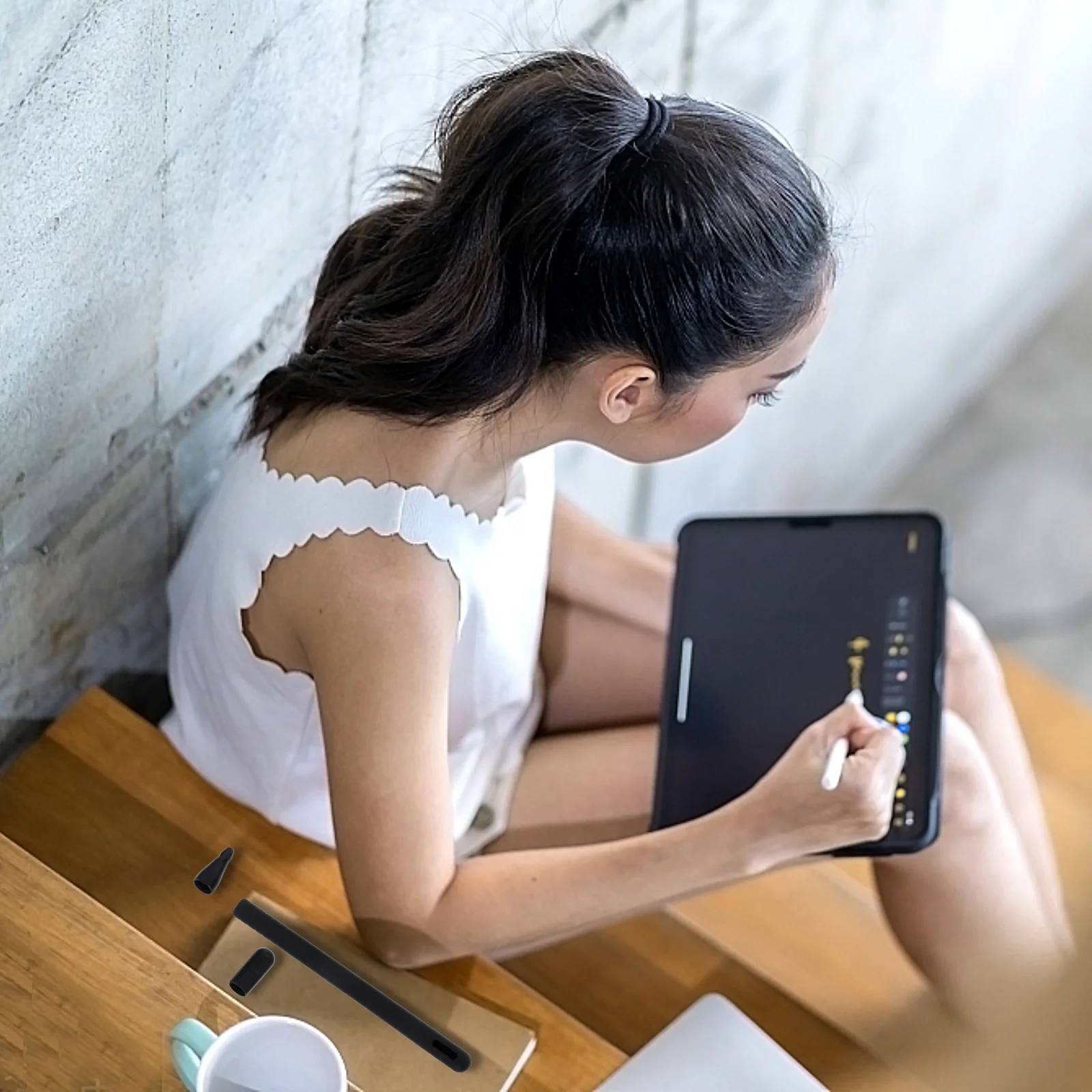 

2Sets Stylus Pen Cover Silicone Skin Friendly Shockproof Protector Case Compatible Pencil 2 Stylus Cover