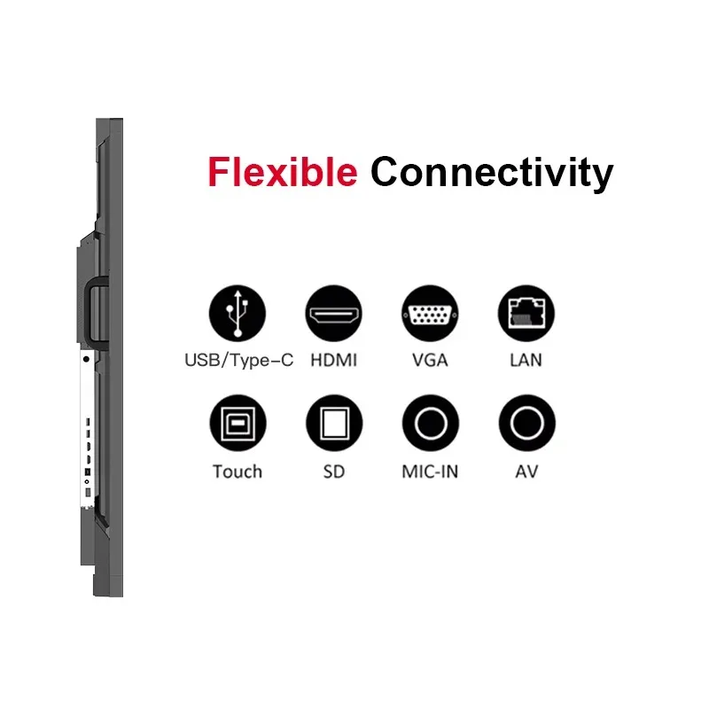 55/65/75/86/98 Inch Interactive Flat Panel Digital Touch Screen Whiteboard Meeting Whiteboard