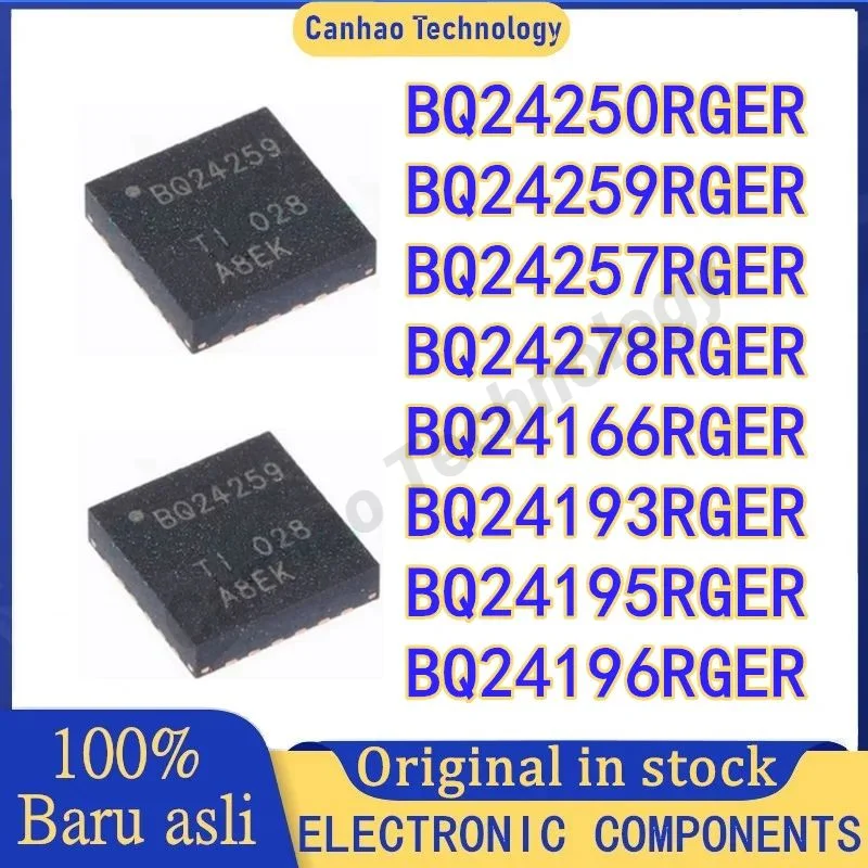 5PCS BQ24250RGER BQ24259RGER BQ24257RGER BQ24278RGER BQ24166RGER BQ24193RGER BQ24195RGER BQ24250 BQ24196RGER VQFN-24 IC Chip