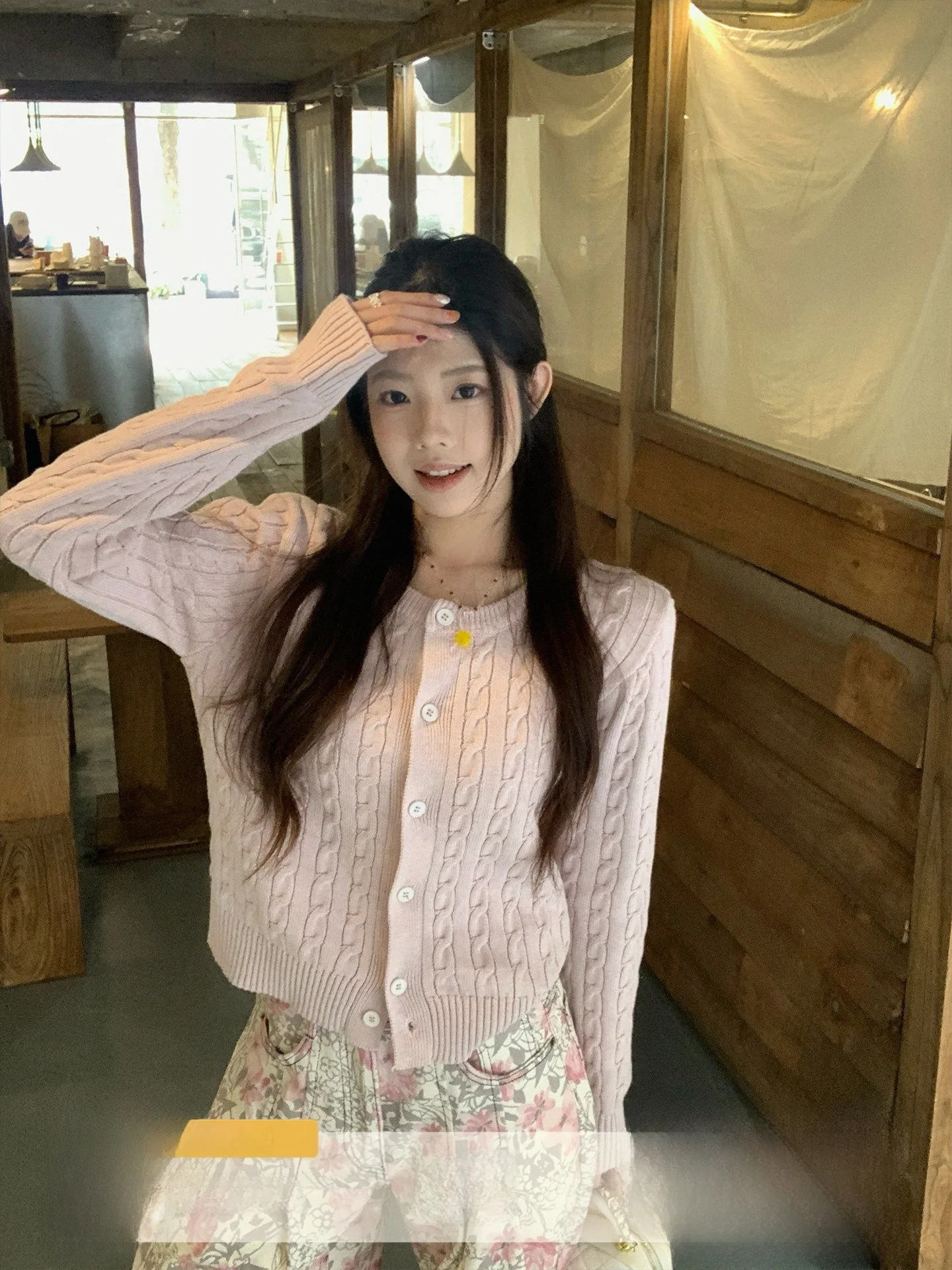 

Женский розовый вязаный свитер с круглым вырезом и узором косы, повседневный, весна 2026, ранняя коллекция, корейский стиль, свободный крой, топ