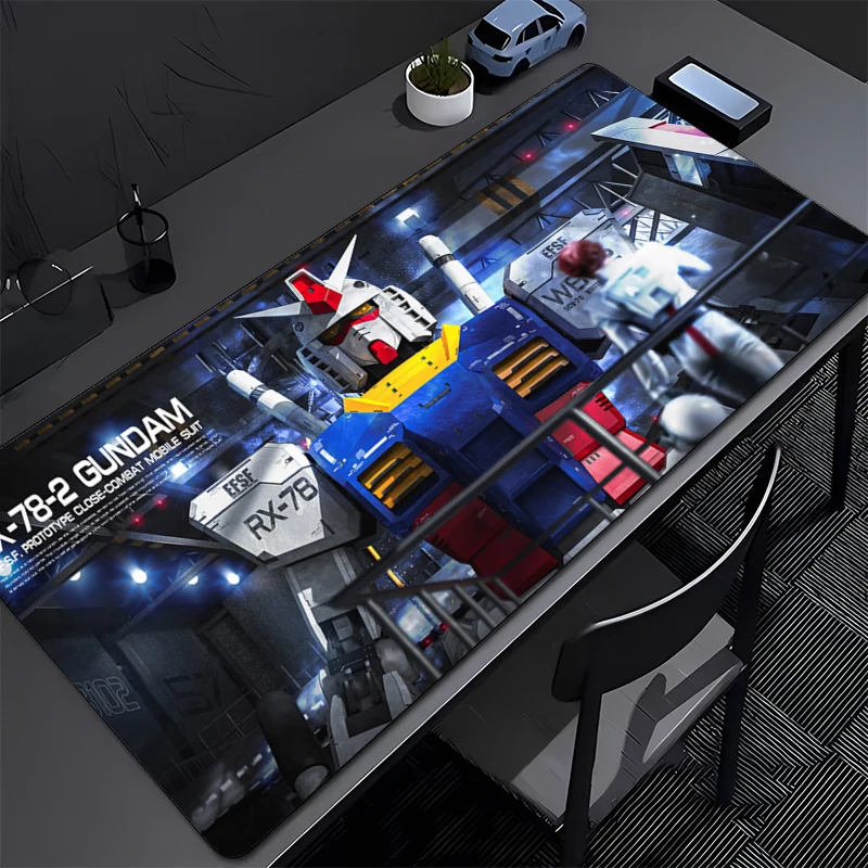 แผ่นรองเมาส์ขนาดใหญ่ Mechanical Warrior RX-78-2 Gundam แผ่นรองคีย์บอร์ดสำหรับเล่นเกม แผ่นรองกันลื่นสำหรับโต๊ะทำงาน แผ่นรองพื้น แผ่นรองพื้นสำหรับคอมพิวเตอร์ พรมรองเมาส์