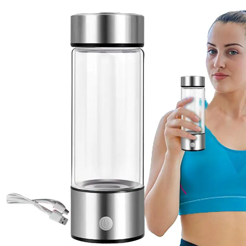

420ML Hydrogen Water Bottle USB Rechargeable Water Bottle Portable Water Cup Electrolyzed Water Cup For Cycling Running Fitness