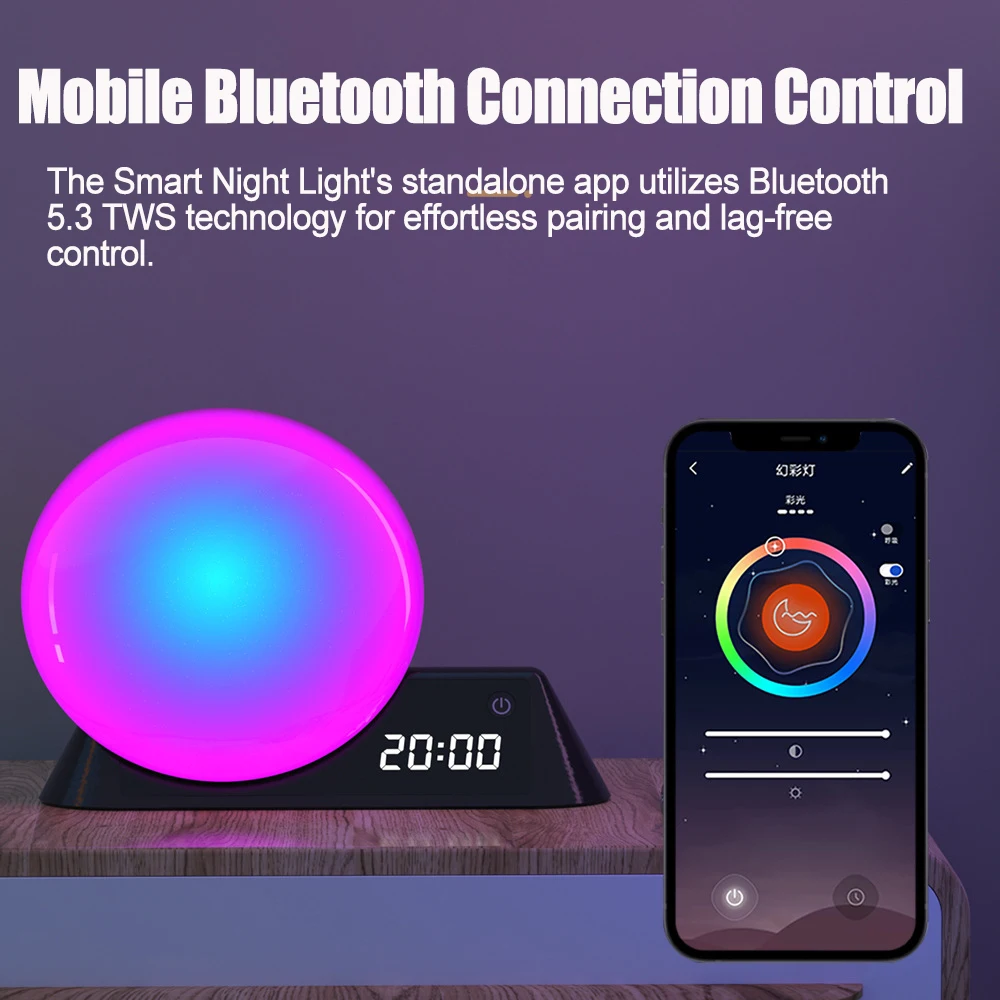 التحكم عن بعد الاستيقاظ ضوء الكتابة على الجدران الذكية LED الملونة مصباح لتهيئة الجو 10 ألوان عمودي السرير الأبيض الضوضاء الاطفال آل #4