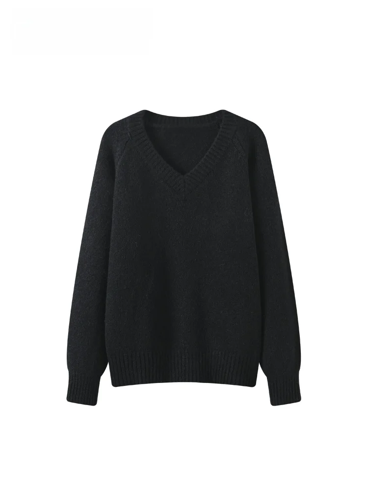 

Женский трикотаж V-Ne Long Sve больших размеров, повседневный, осенне-зимний, новый удобный свитер свободного покроя из полиэстера