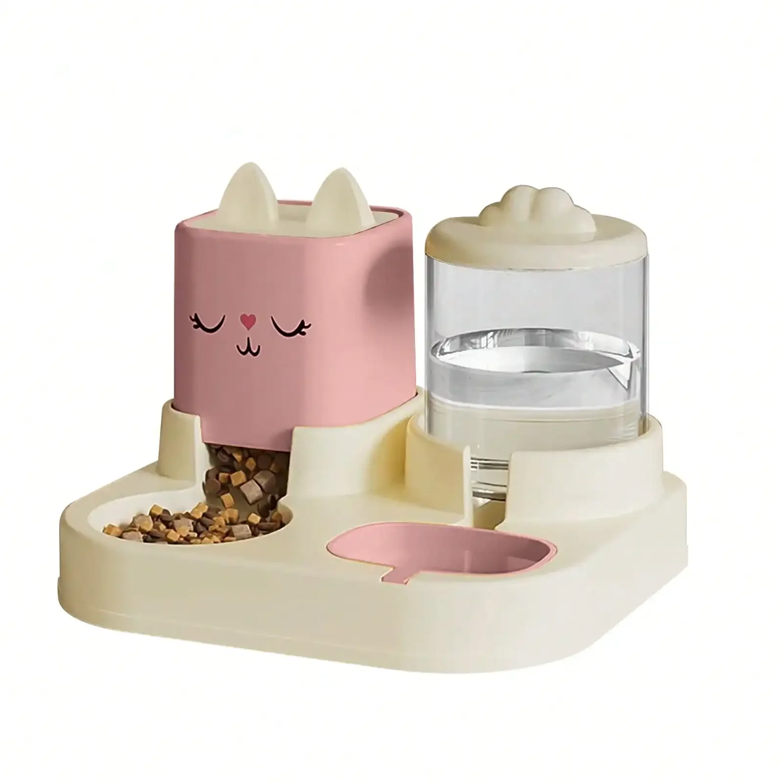 

Автоматический дозатор корма и воды для домашних животных, набор из 2-х съемных мисок для маленьких собак, щенков и кошек, легко моется, удобен для хранения корма.