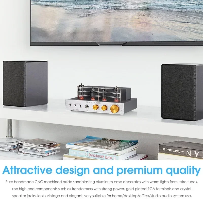 

NEW DC19V 3W*2 Stereo QCC3031 Bluetooth 5.0 6J4 6P1 Vacuum Tube Headphone AMP Class A Single Ended HIFI Home Audio Amplifier