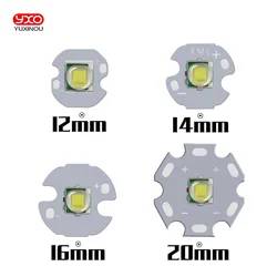 1個のxml xm-l T6 led U2 10ワットホワイトハイパワーled投光器と12ミリメートル14ミリメートル16ミリメートル20ミリメートルパワーアンププリント基板