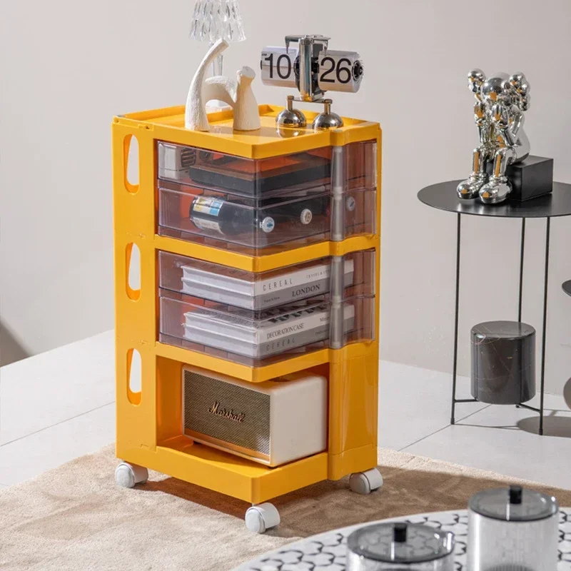

Creative Trolley Rack Bedside Table Rotating Storage Cabinet Bedroom Locker