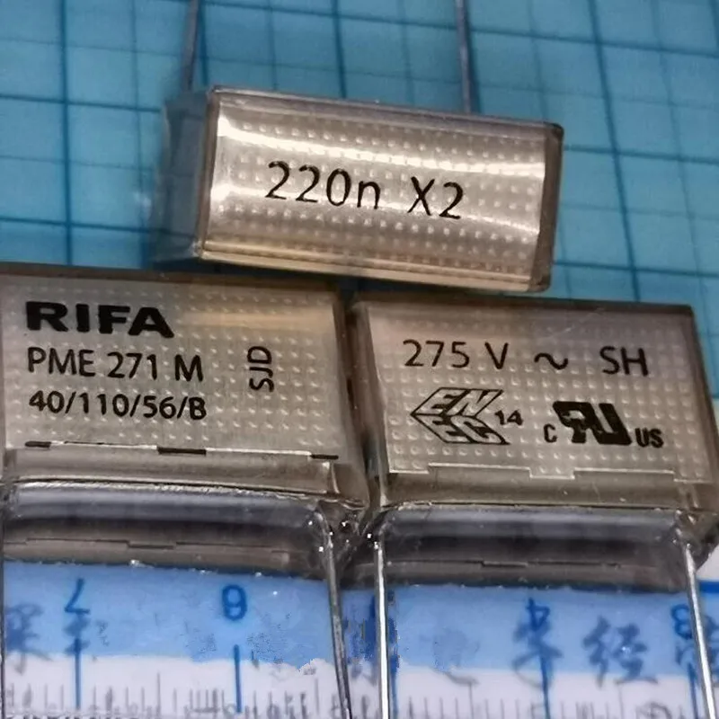 

5 шт. новый оригинальный RIFA PME271 0,22 мкФ 275 В P20 мм 220N 224/275 В переменного тока пленочный конденсатор PME271M 220NF PME271M622KR30