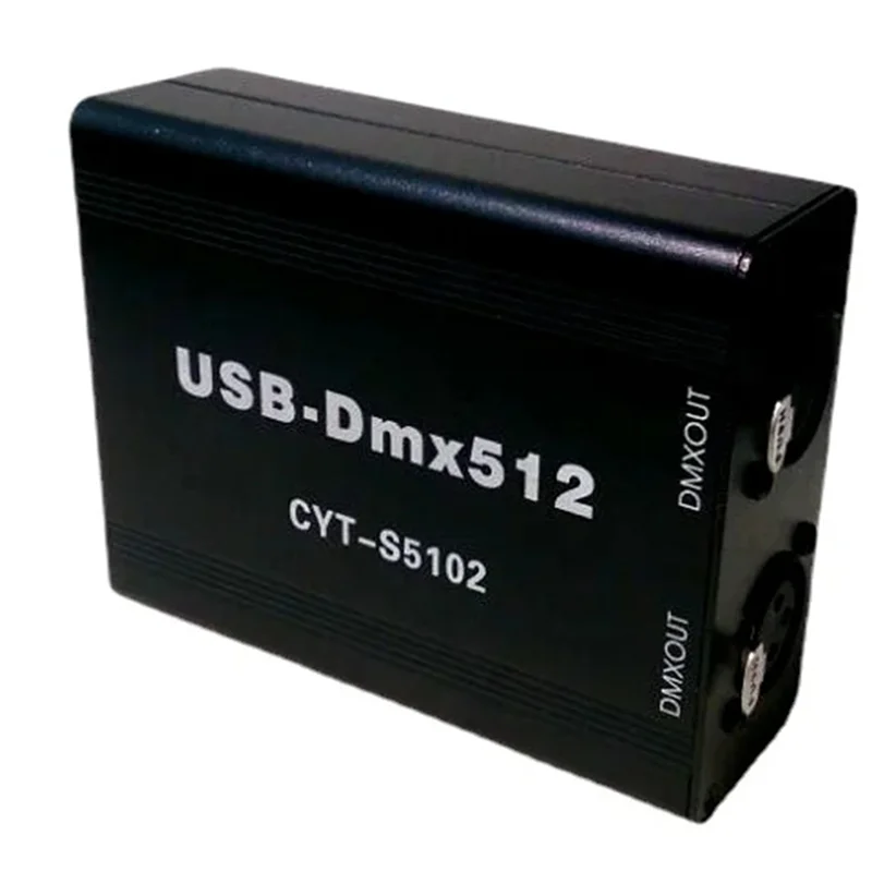 1 PCS Black USB-DMX Controller Support MA Onpc Freestyler+3D DJ USB DMX Interface