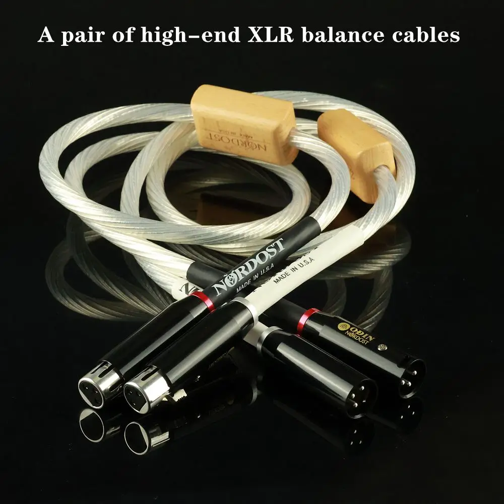 High End Pure Silver XLR Balanced Audio Cable HiFi Audiophile Triple Shielded Interconnect Cord For Amplifier DAC Preamp Speaker