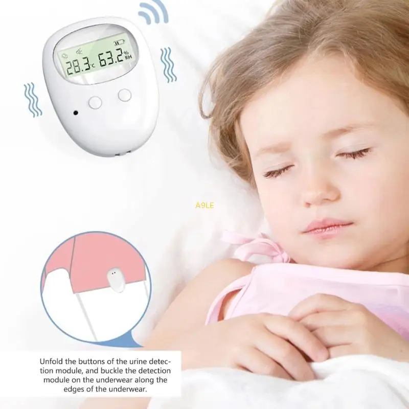 Vibration Reminding Pee Alarm with Receiver Wireless Bedwetting Alarm Easy Use