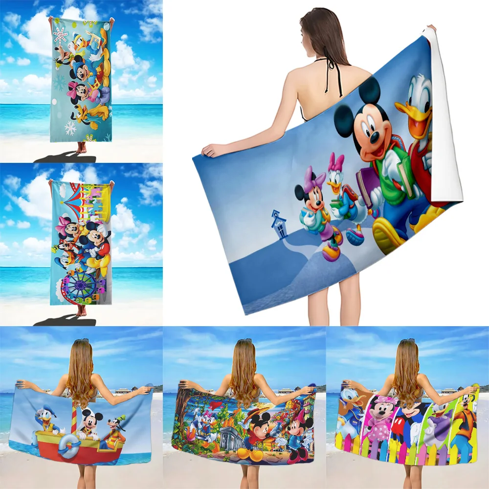 

Disney Mickey Beach Towel Microfiber Sand Free Quick Dry Soft Sandproof Pool Towels Gift for Women Travel Gym Shower Camping