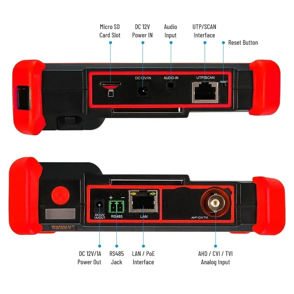 4 Zoll CCTV-Tester IP-Kamera Mini-Monitor 8k h.265 Hauptstrom-Test ahd cvi tvi cctv Analog-Tester Monitor Kabel Tracer