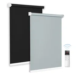 Electric Roller Blind Blackout Fabric Blinds Blackout Good Privacy for Window Day and Night Roller Blind for Office Bedroom