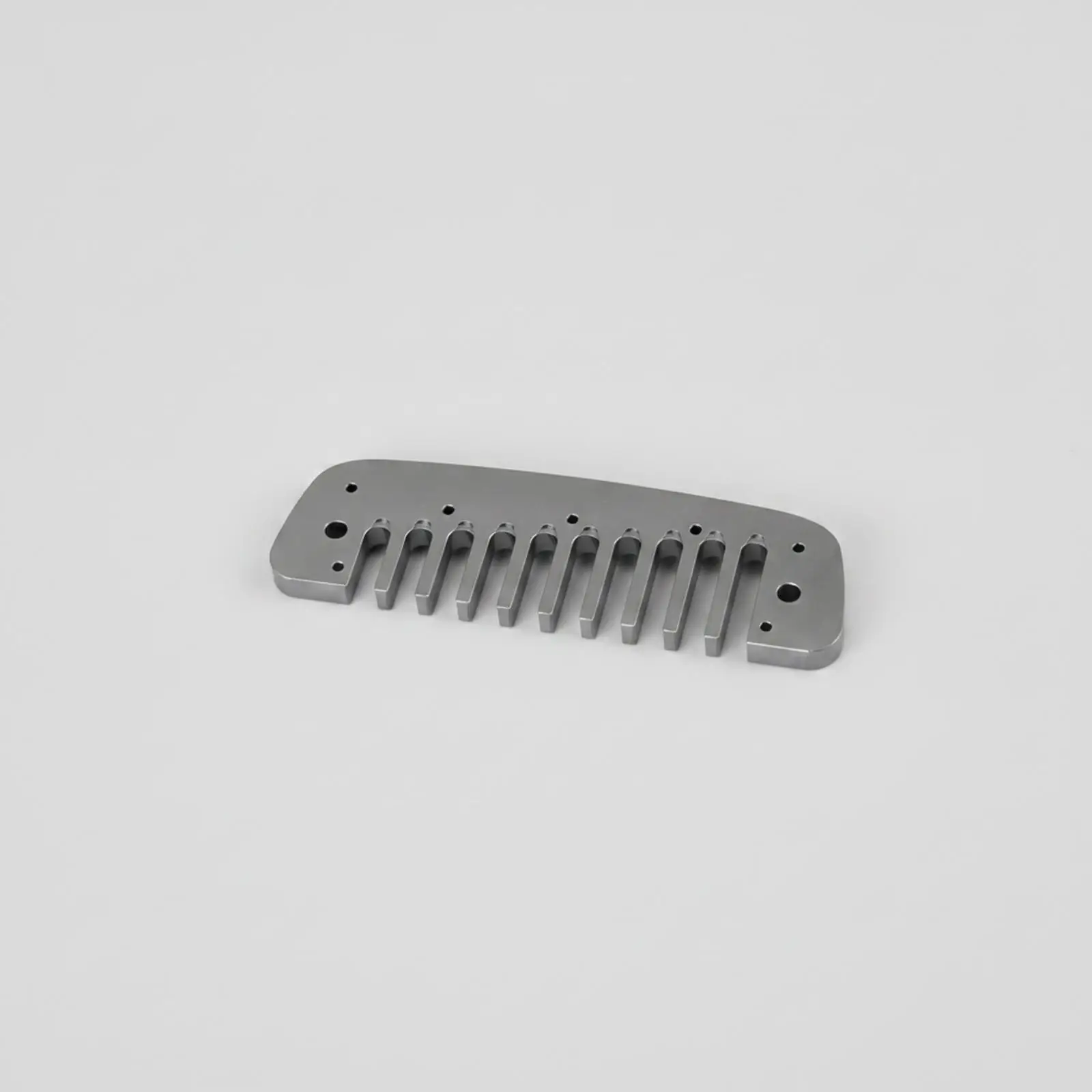 Precision Metal Harmonica Comb Part for Mouth Organ Repair 104mm Long Hardware Component with Vertical Slots for Custom Assembly