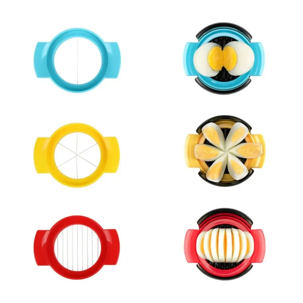3 In 1 Portable Egg Cutter Stainless Steel Egg Slicer Sectioner Cutter Mold Flower-Shape Luncheon Meat Cutter Kitchen Gadgets