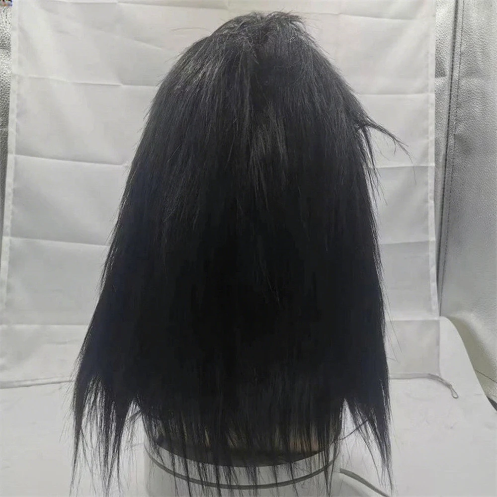 Maschera di Halloween Raptor con pelliccia originale Drago Testa di dinosauro Mascara in lattice Cosplay Costume da casco per animali pelosi per uomo adulto